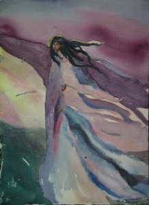 Wind Dancer, watercolour, 15x12in, donation